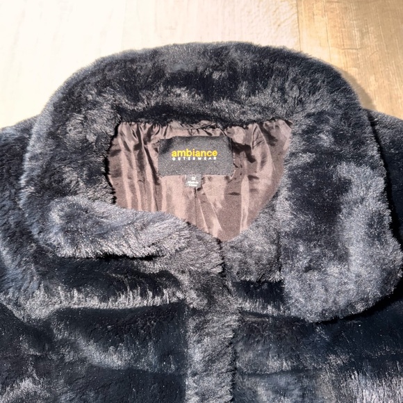 Ambiance Midnight Faux Fur Coat - Picture 3 of 5